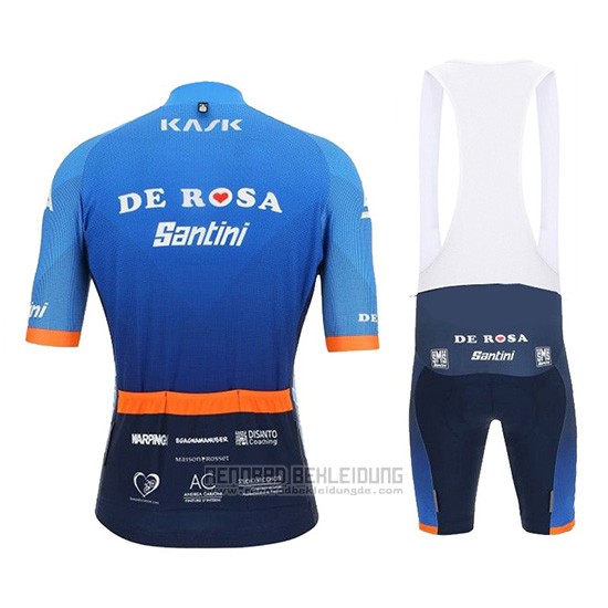 2019 Fahrradbekleidung de Rosa Blau Trikot Kurzarm und Overall